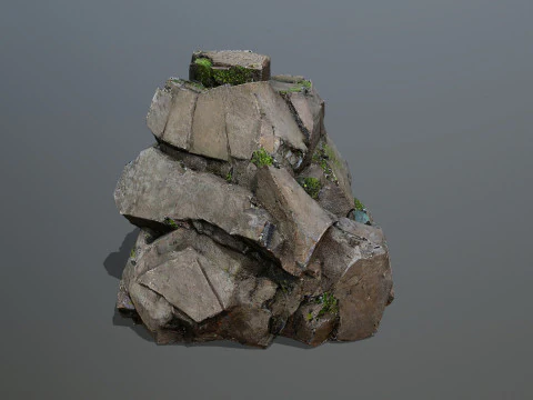 Maya ruin Rocks 2 3D Model