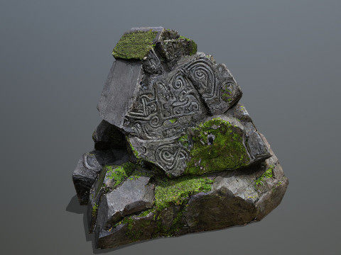 Maya ruin Rocks 2 3D-Modell