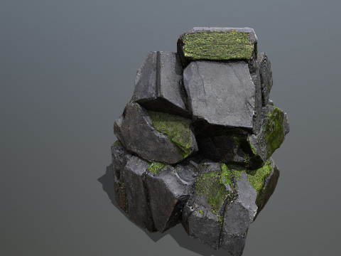 Maya ruin Rocks 2 3D-Modell