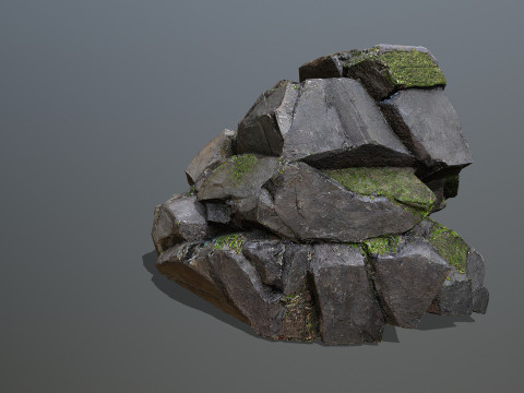 Maya ruin Rocks 2 3D-Modell