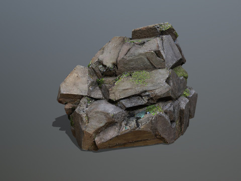 Maya ruin Rocks 2 3D-Modell
