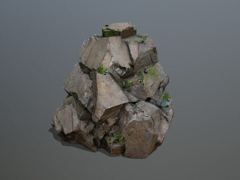 Maya ruin Rocks 2 3D-Modell