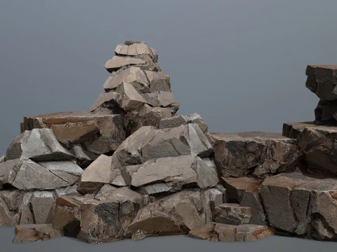 Rovina egiziana Roccia Modello 3D