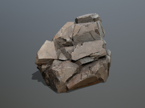 Egyptian ruin Rock 3D Model