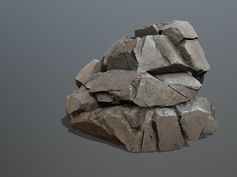 Egyptian ruin Rock 3D Model