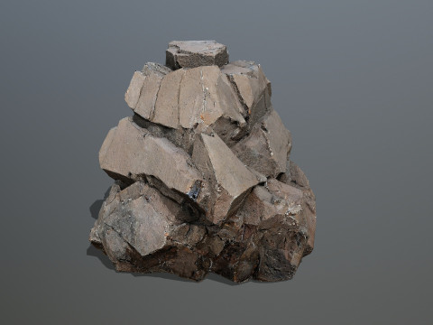 Egyptian ruin Rock 3D Model