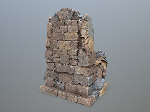 Lion Stone Throne 3D-Modell