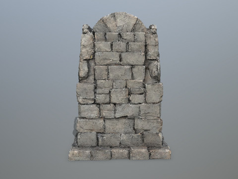 Lion Stone Throne Modelo 3D