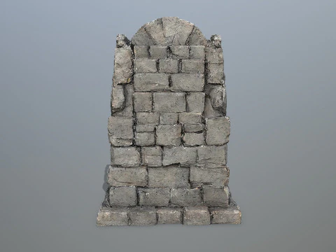 Lion Stone Throne 3D Model