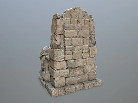 Lion Stone Throne 3D Model