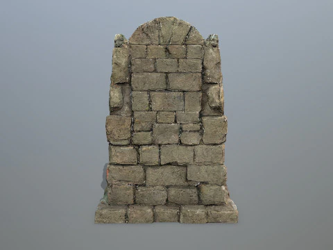 Lion Stone Throne 3D Model