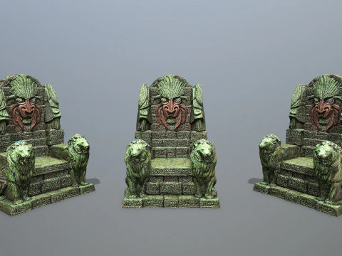 Trono de Pedra do Leão Modelo 3D