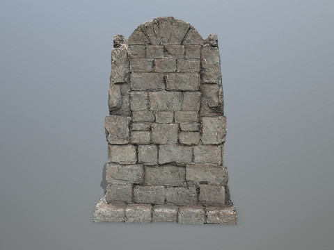 Lion Stone Throne Model 3D