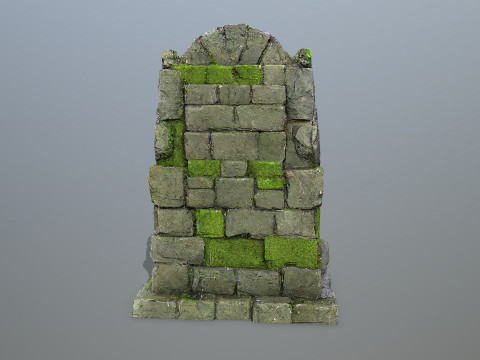 Lion Stone Throne Model 3D