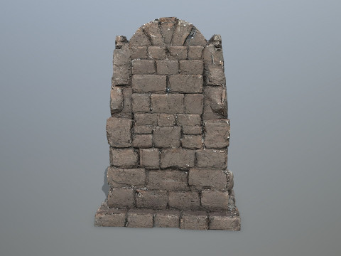 Lion Stone Throne 3D Model