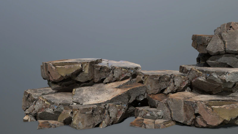 Desert Rock 2 3D Model .c4d .max .obj .3ds .fbx .stl .blend 