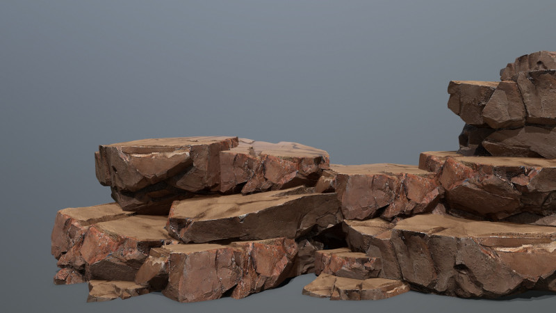 Desert Cliff Rock 2 3D-Modell .c4d .max .obj .3ds .fbx .stl .blend 