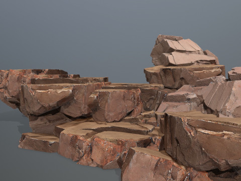 Desert Cliff Rock 2 3D-Modell