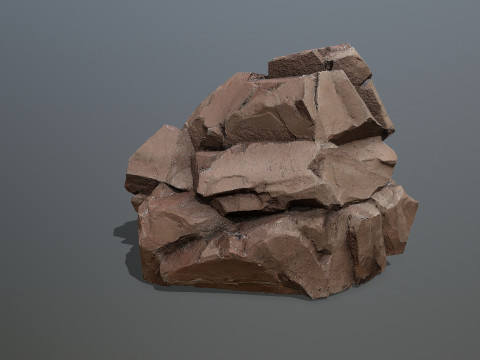 Desert Cliff Rock 2 3D-Modell