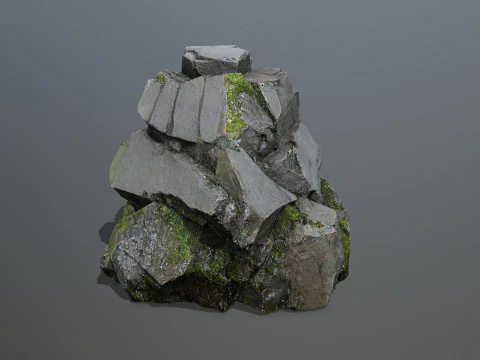 Mossy Rock 2 3D Model