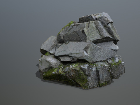 Mossy Rock 2 3Dモデル
