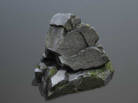 Mossy Rock 2 3Dモデル
