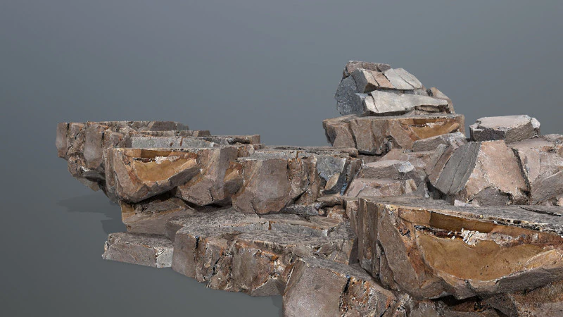 Desert rocks 3D Model .c4d .max .obj .3ds .fbx .stl .blend 