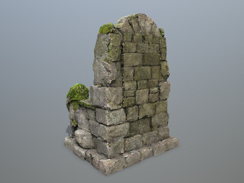 Lion Stone Throne 3D 모델