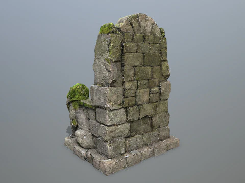 Lion Stone Throne 3D Model