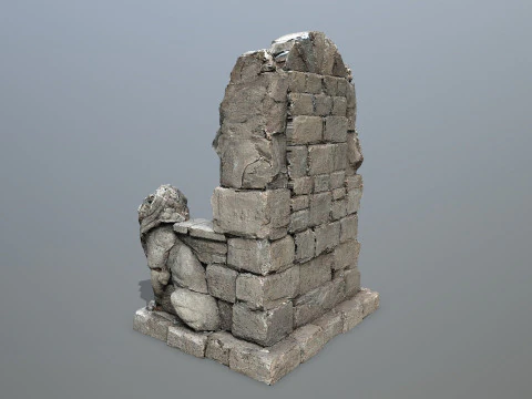 Lion Stone Throne 3D Model