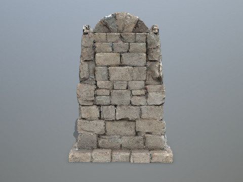 Lion Stone Throne 3D Model