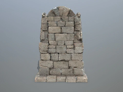 Lion Stone Throne 3D Model