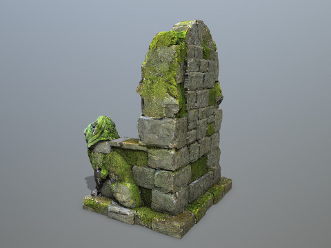 Lion Stone Throne 3D मॉडल