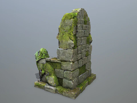 Lion Stone Throne 3D Model