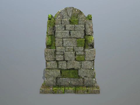 Lion Stone Throne 3D Model