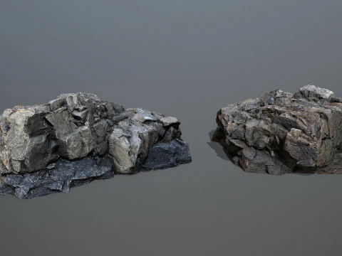 River Stones 3D Model