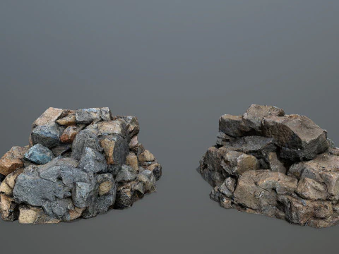 River Stones 3D Model