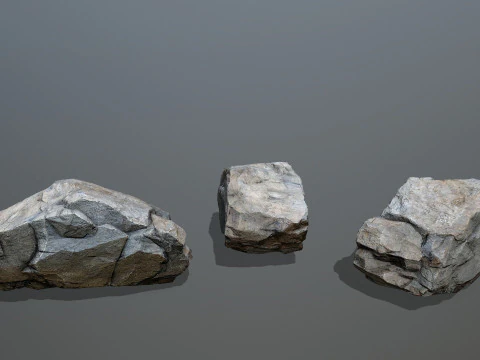 River Stones 3D Model