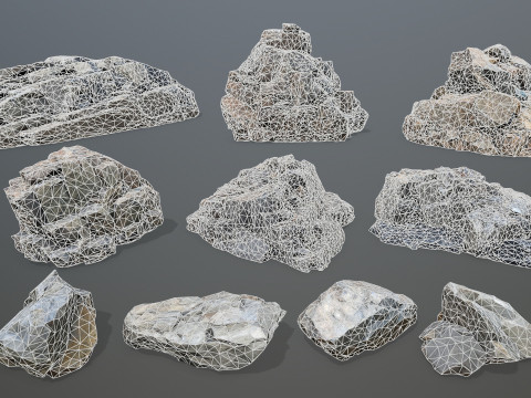 River Stones 3D 模型