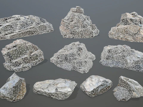 River Stones 3D Model