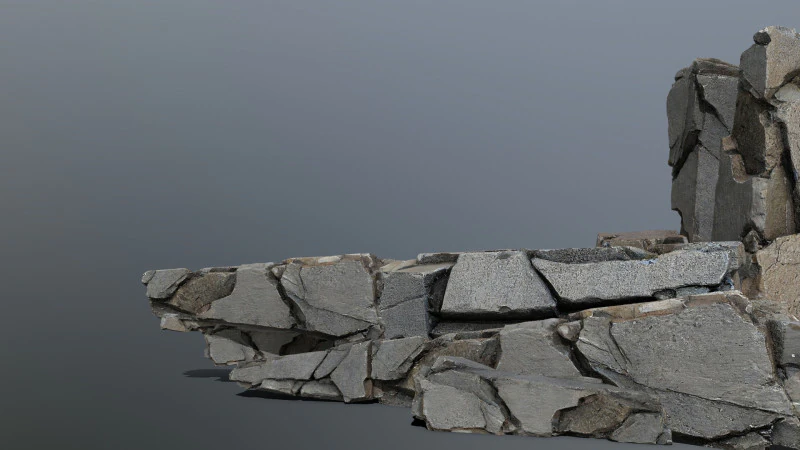 Cliff rocks 3D Model .c4d .max .obj .3ds .fbx .stl .blend 