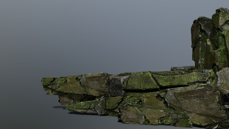 Mossy rocks Model 3D .c4d .max .obj .3ds .fbx .stl .blend