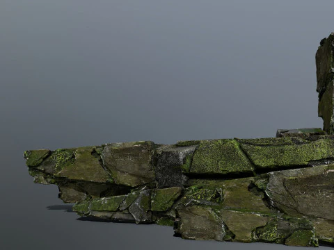 Rocce muschiose Modello 3D