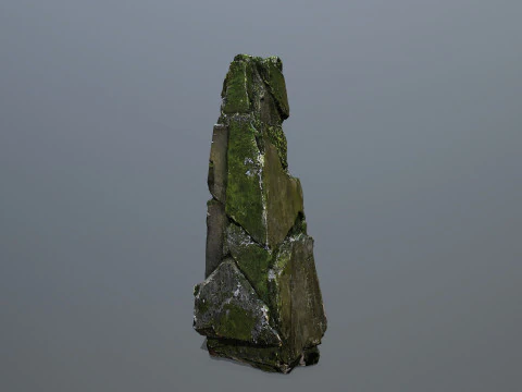 Rocas cubiertas de musgo Modelo 3D