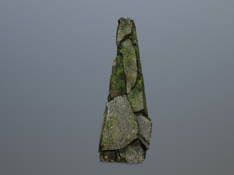 Mossy rocks Model 3D