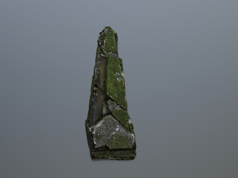 Mossy rocks Model 3D