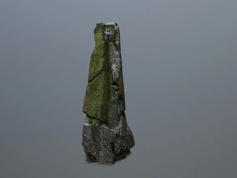 Rocas cubiertas de musgo Modelo 3D