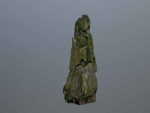 Mossy rocks Model 3D