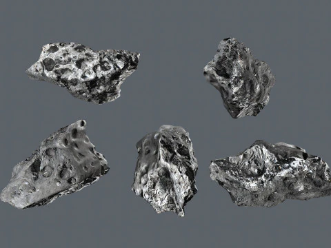Asteroid set 3D Model