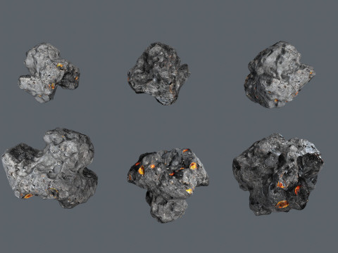 Asteroid set 3D मॉडल